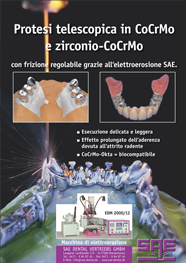 Protesi telescopica in CoCrMo e zirconio-CoCrMo
